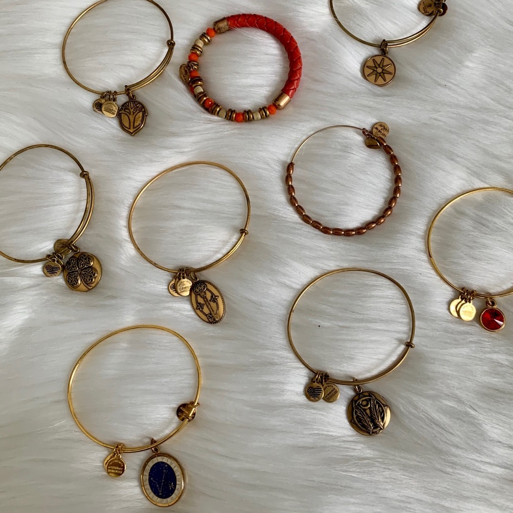 Gold Alex and Ani Bracelets Lot